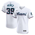 Men's Miami Marlins Eury Perez White Home Elite MLB Baseball Jersey - view 1