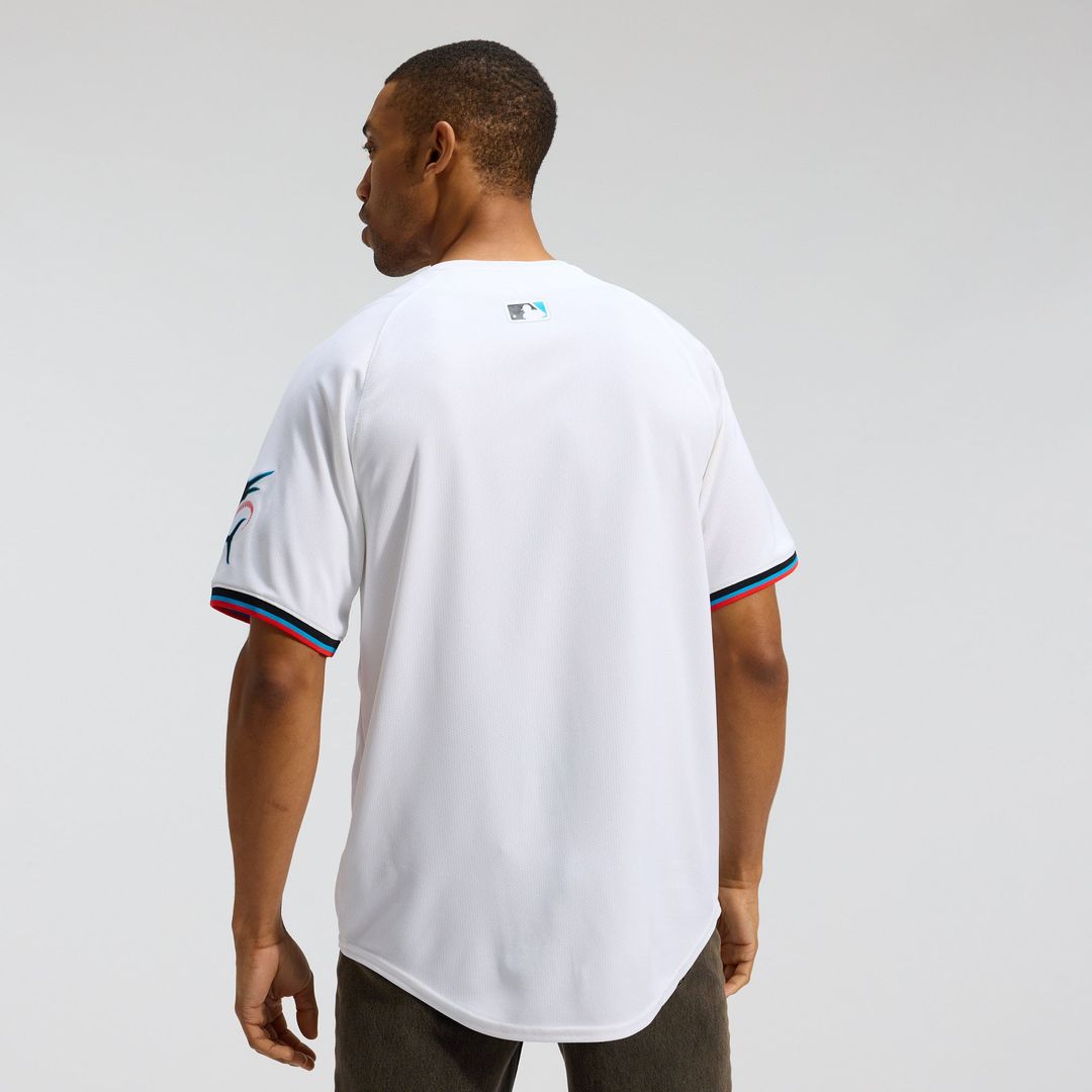 Men's Miami Marlins White Home Limited MLB Baseball Jersey - view 3