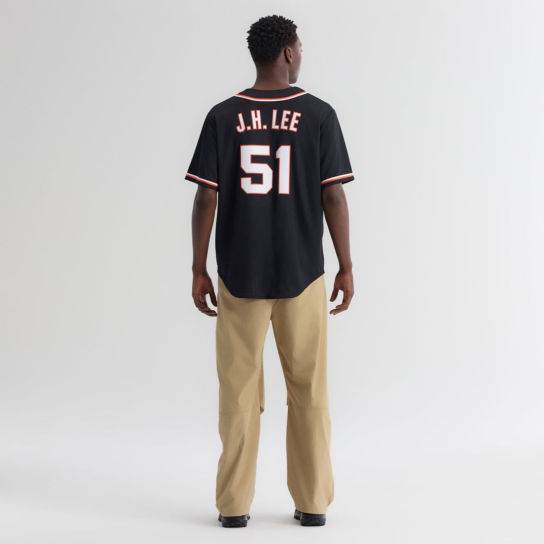 Men's San Francisco Giants Jung Hoo Lee Fashion Replica Black Out MLB Baseball Jersey - view 6