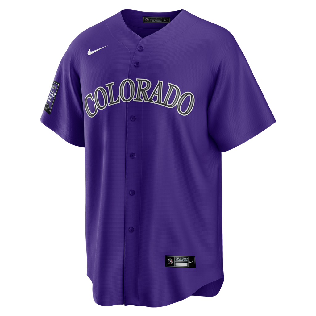 Men's Colorado Rockies Purple Alternate Replica MLB Baseball Jersey - view 6