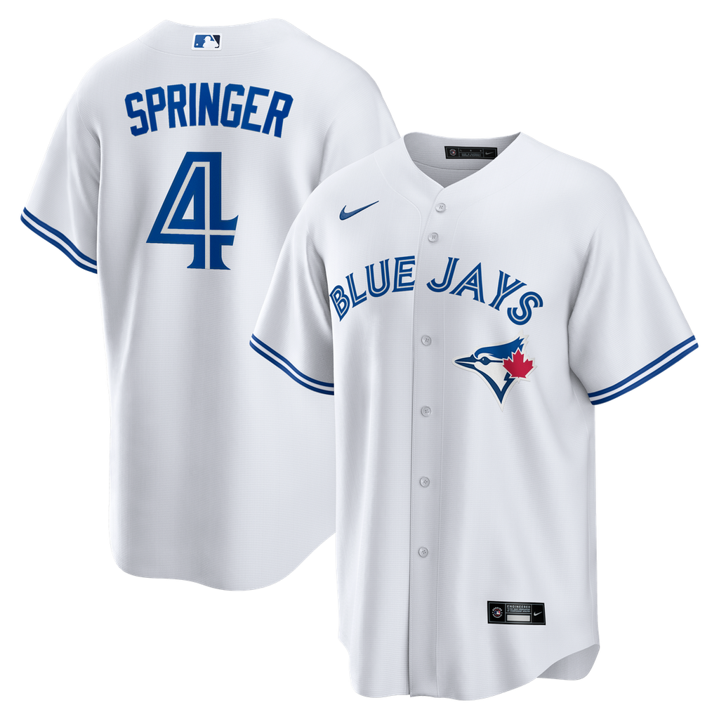 Men's Toronto Blue Jays George Springer White Home Replica MLB Baseball Jersey - view 1