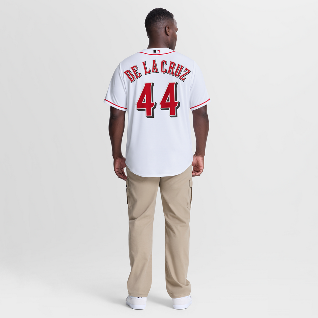 Men's Cincinnati Reds Elly De La Cruz White Home Replica MLB Baseball Jersey - view 5