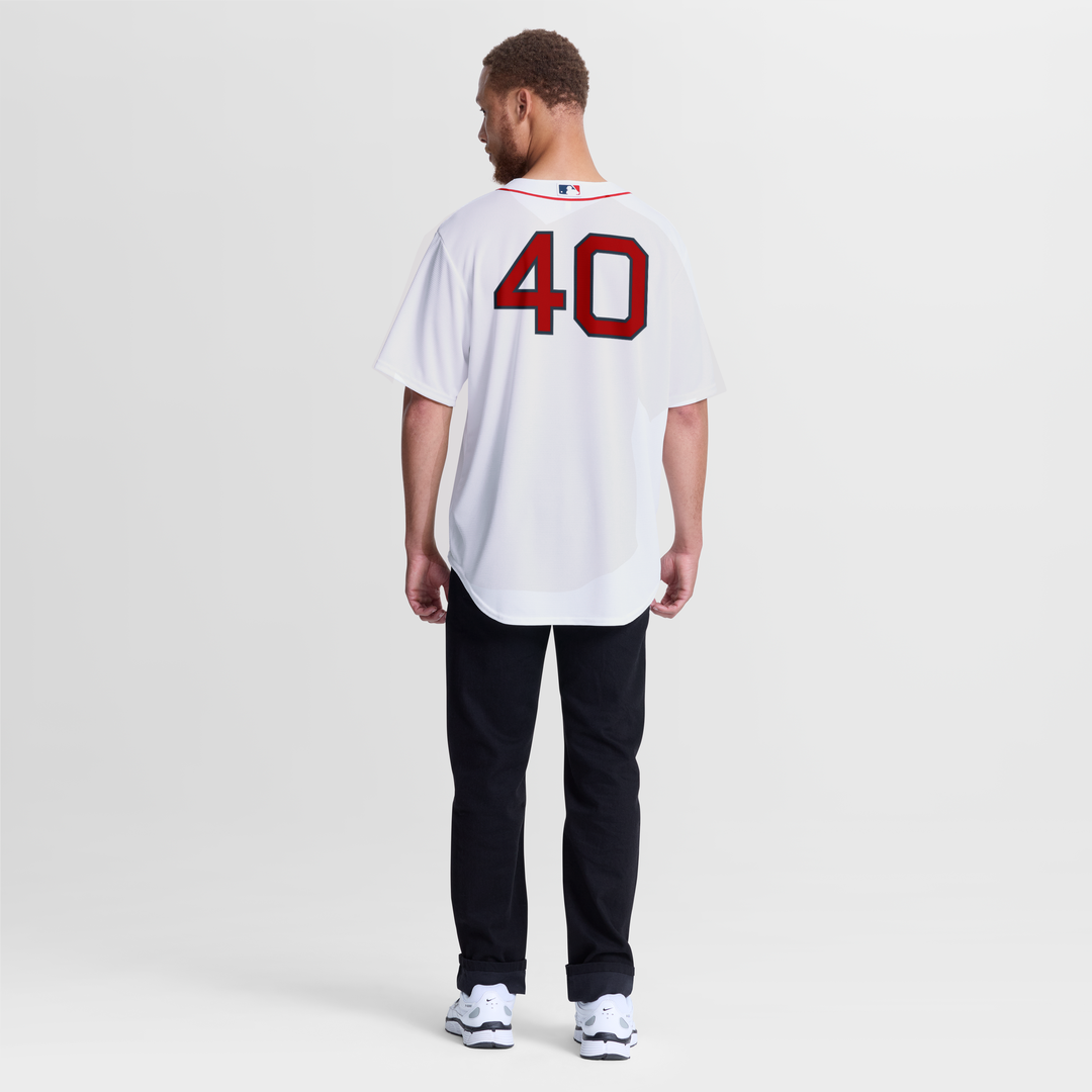Men's Boston Red Sox Willson Contreras White Home Replica MLB Baseball Jersey - view 5