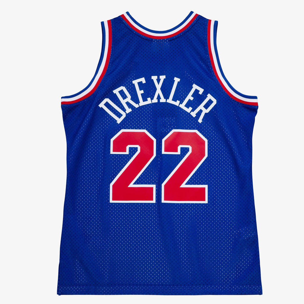 Men's NBA Clyde Drexler 1992 All-Star West Jersey - Royal Blue - view 4