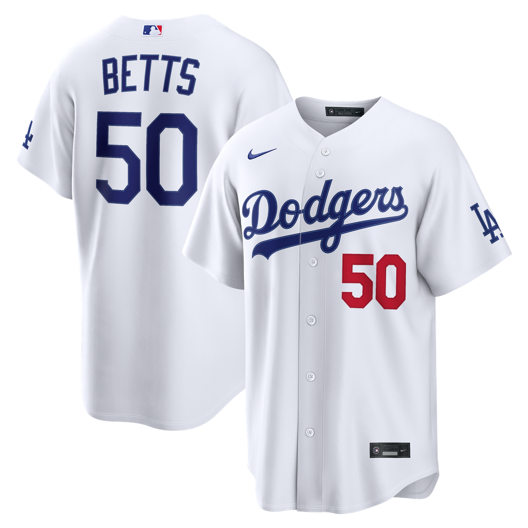 Men's Los Angeles Dodgers Mookie Betts Gray Stadium MLB Baseball Jersey - view 7