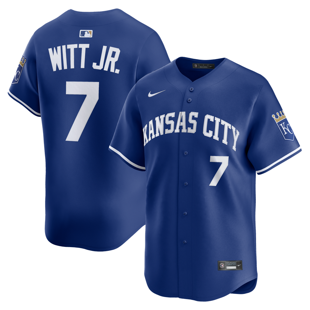 Men's Kansas City Royals Bobby Witt Jr. Royal Alternate 2 Limited MLB Baseball Jersey - view 1