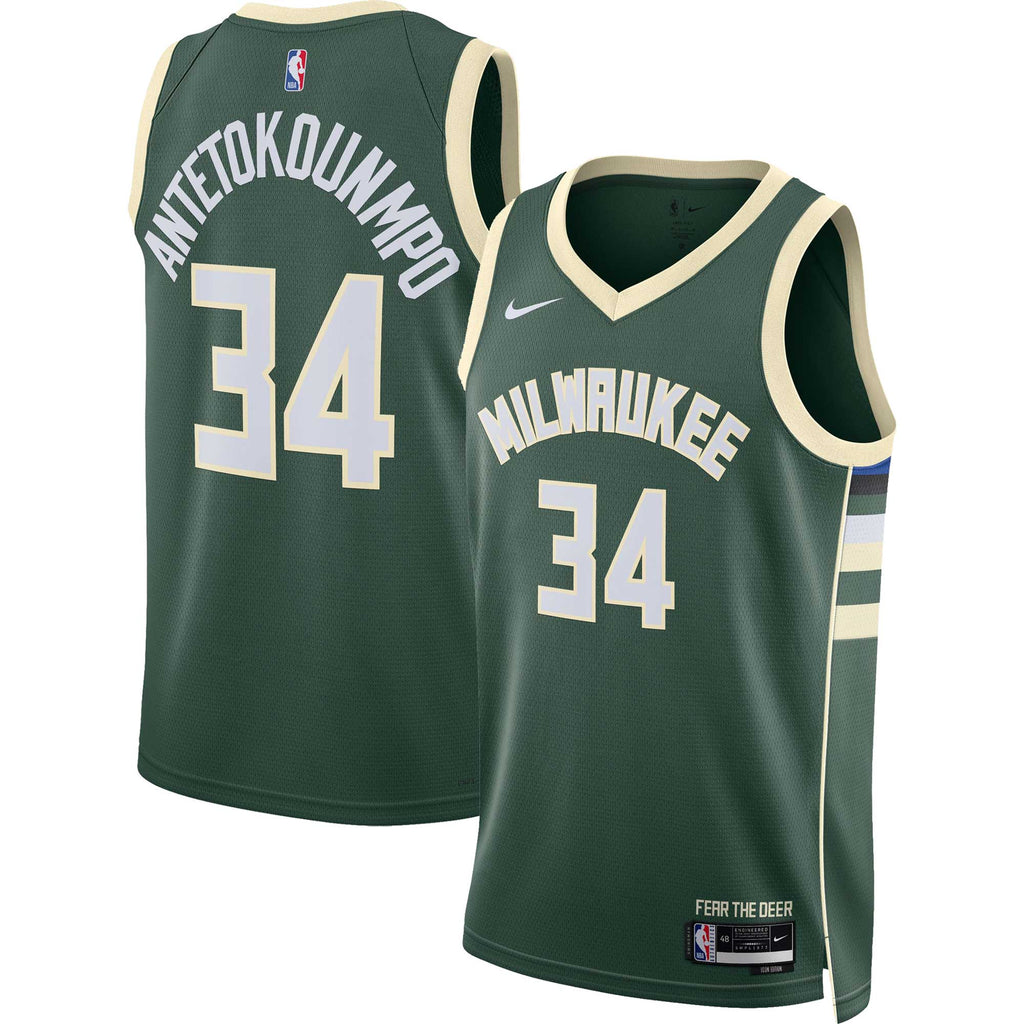 Men's Milwaukee Bucks Giannis Antetokounmpo Swingman NBA Basketball Jersey - view 2