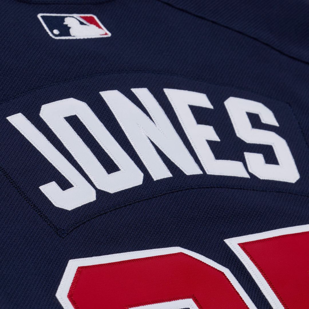 Men's Atlanta Braves Andruw Jones Navy Batting Practice MLB Baseball Jersey - view 9