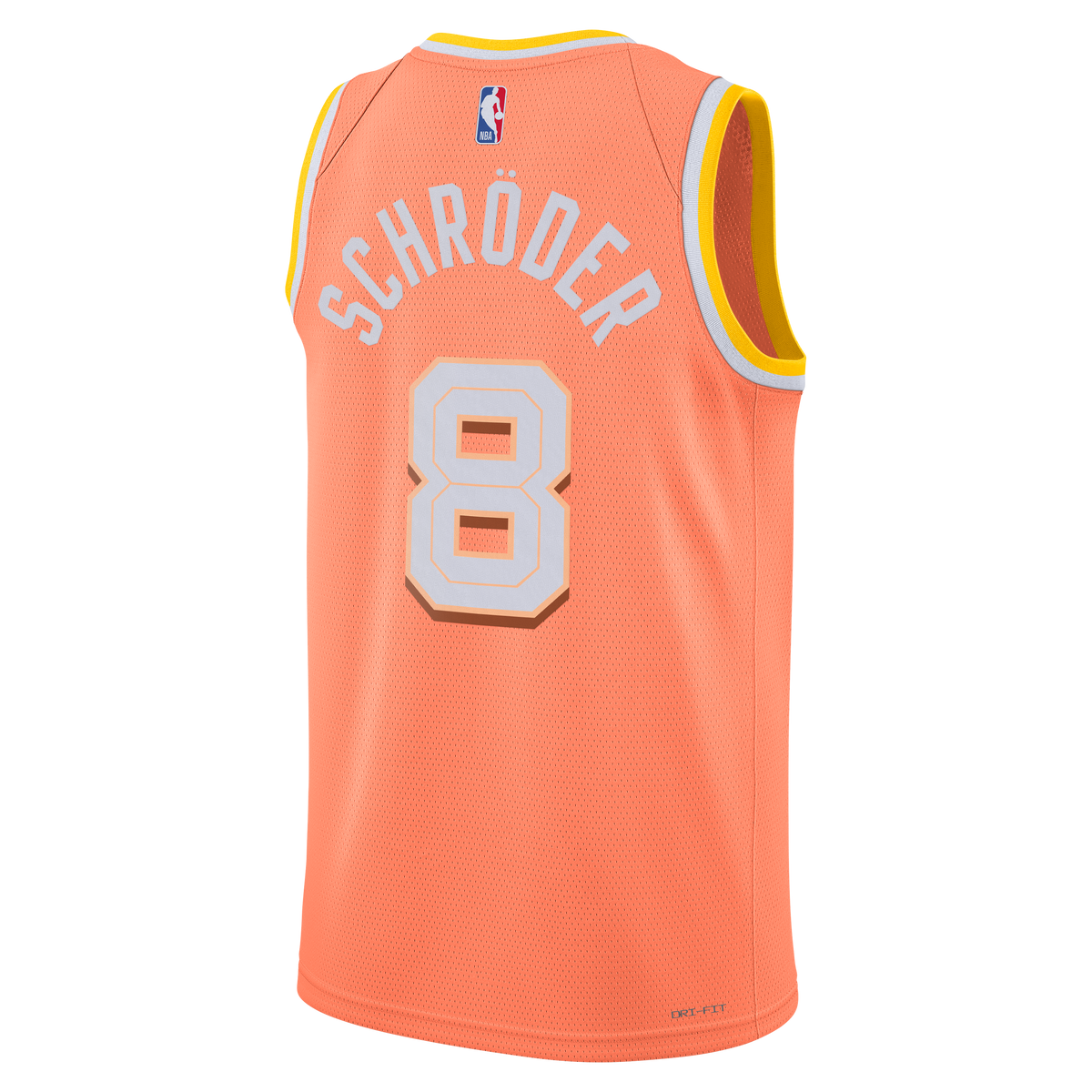 Unisex Dennis Schröder Cleveland Cavaliers 2025/26 City Edition Swingman NBA Basketball Jersey - Orange - view 4