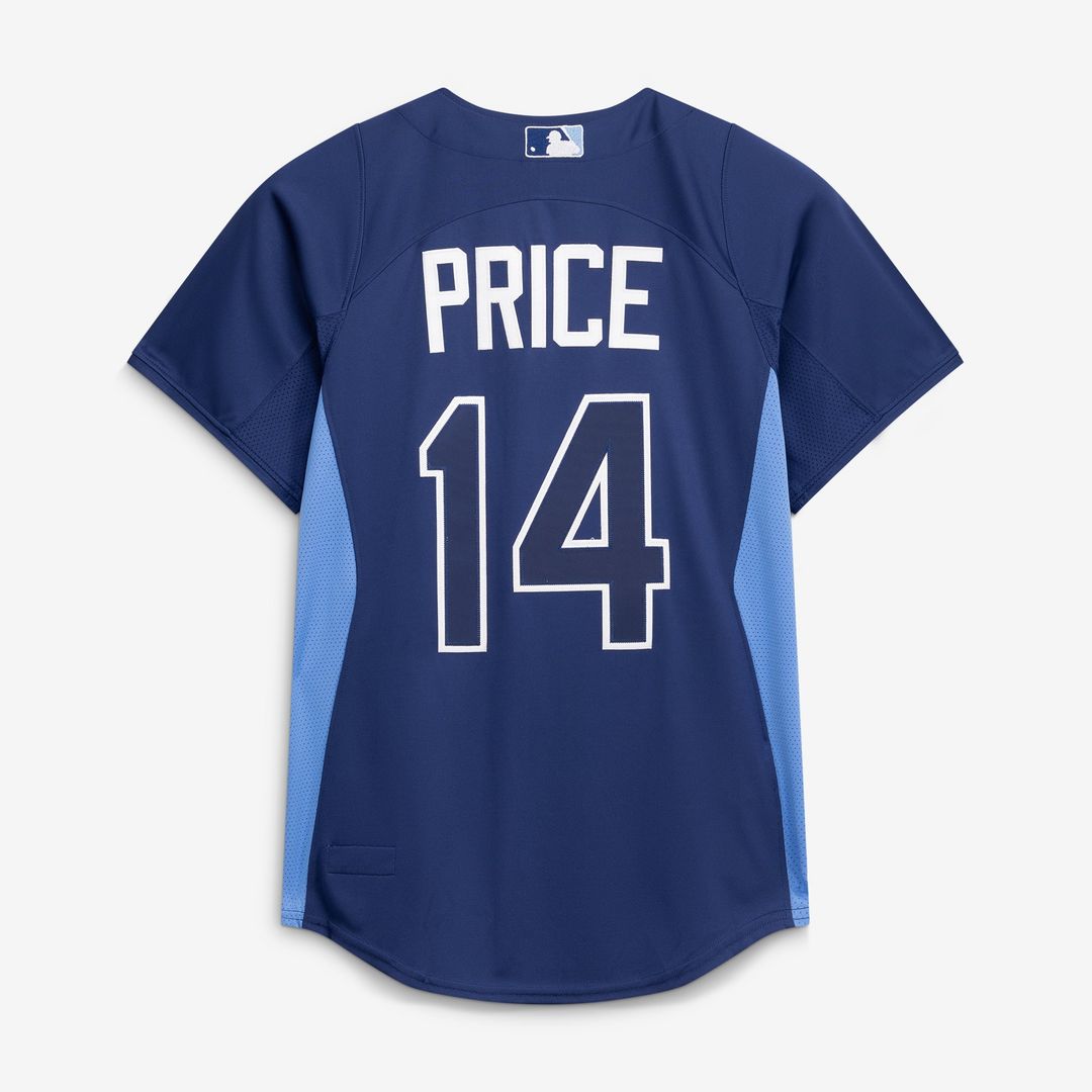 Men's Tampa Bay Rays David Price Blue Batting Practice MLB Baseball Jersey - view 3