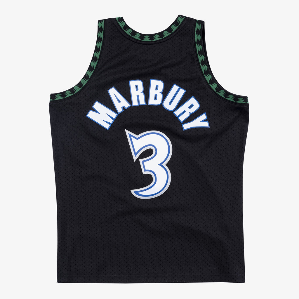 Men's Minnesota Timberwolves Swingman NBA Basketball Jersey Alternate Stephon Marbury 1997-98 - view 3