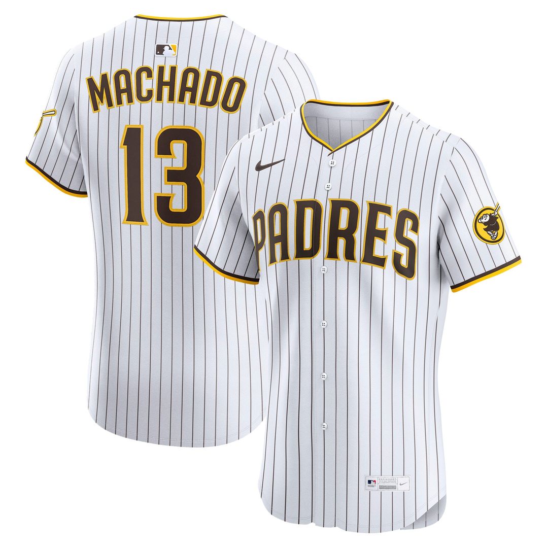 Men's San Diego Padres Manny Machado White Home Elite MLB Baseball Jersey - view 1