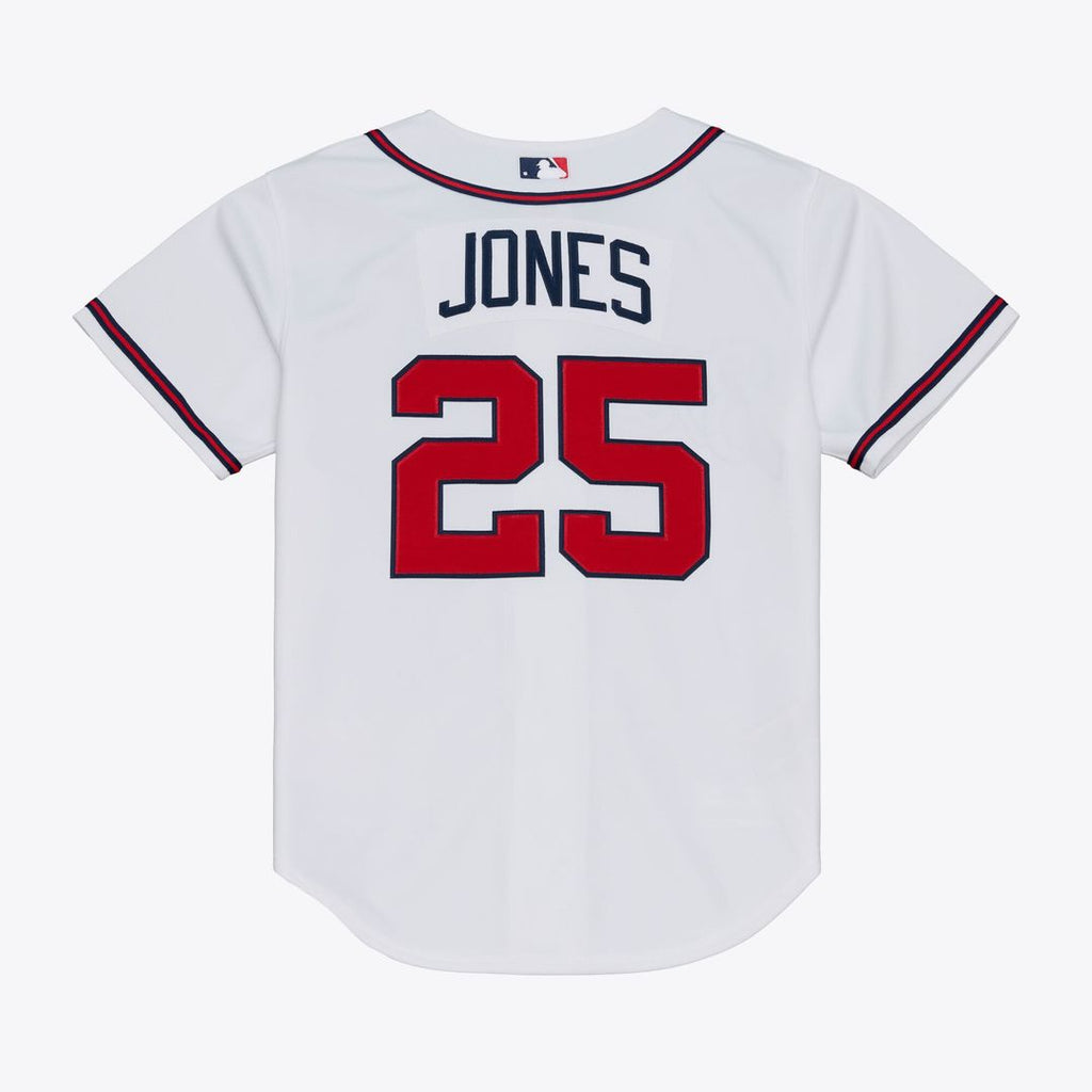Men's Atlanta Braves Andruw Jones White 2005 MLB Baseball Jersey - view 2