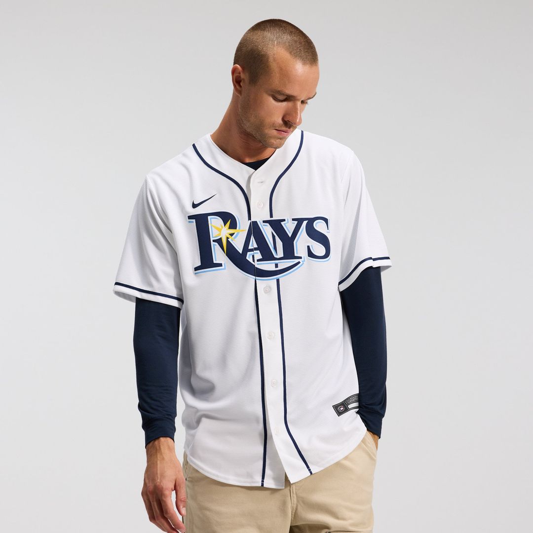 Men's Tampa Bay Rays Yandy Díaz White Home Replica MLB Baseball Jersey - view 3