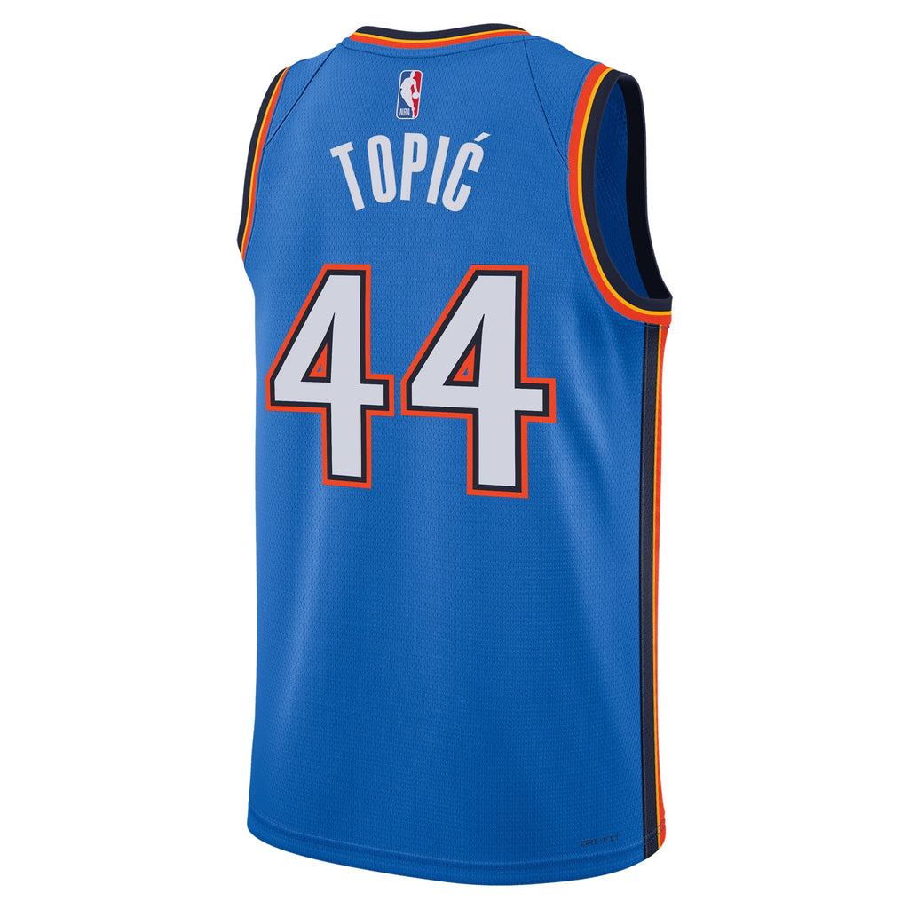Unisex Nikola Topić Oklahoma City Thunder Icon Swingman NBA Basketball Jersey - Blue - view 4