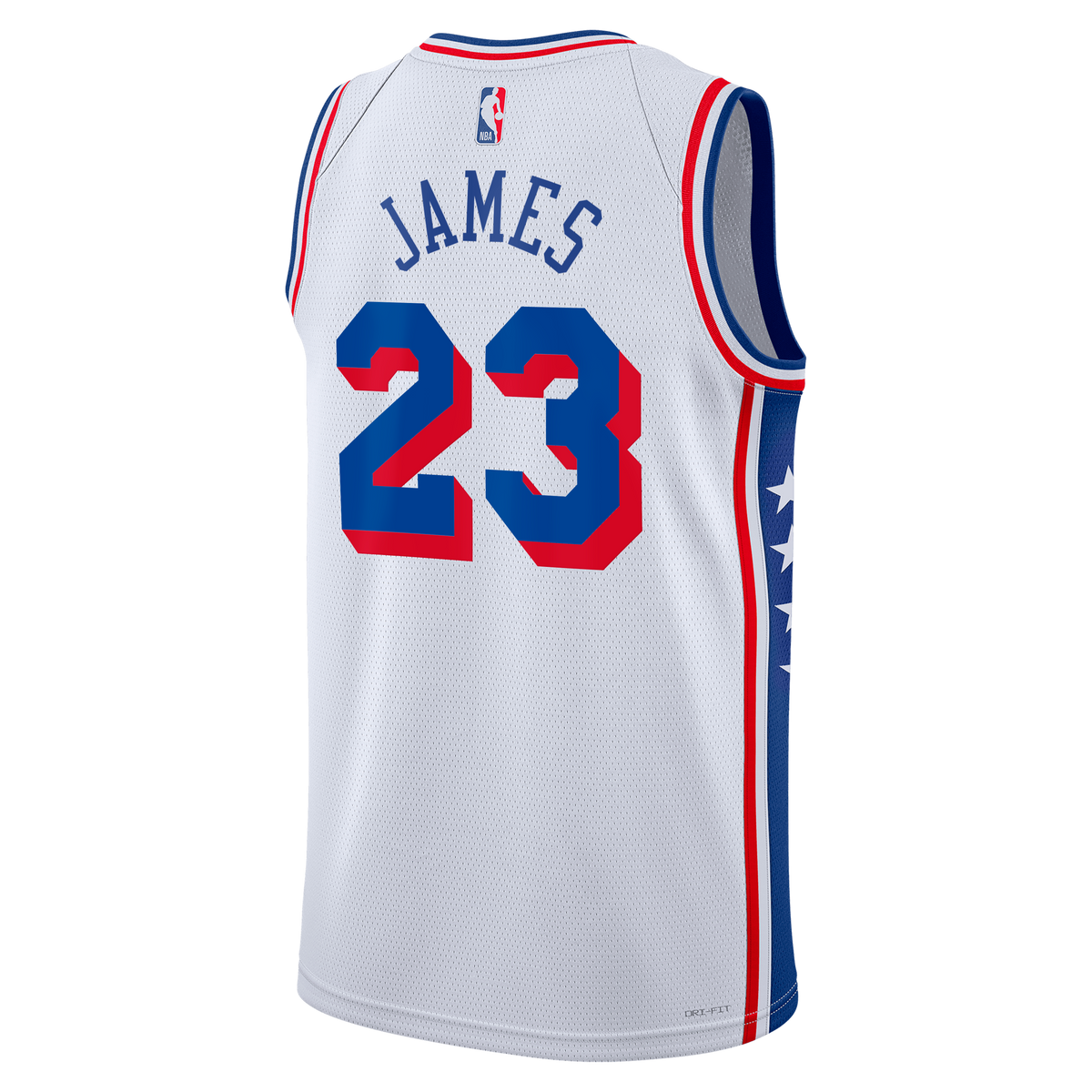 Unisex Lebron James Philadelphia 76ers Association Edition Swingman NBA Basketball Jersey - White - view 4