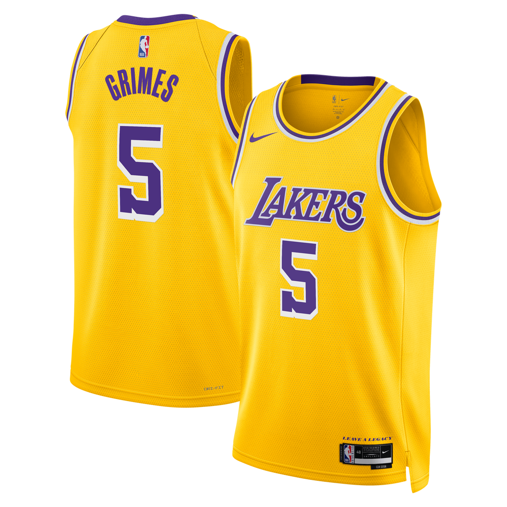 Unisex Quentin Grimes Los Angeles Lakers Icon Edition Swingman NBA Basketball Jersey - Gold - view 2