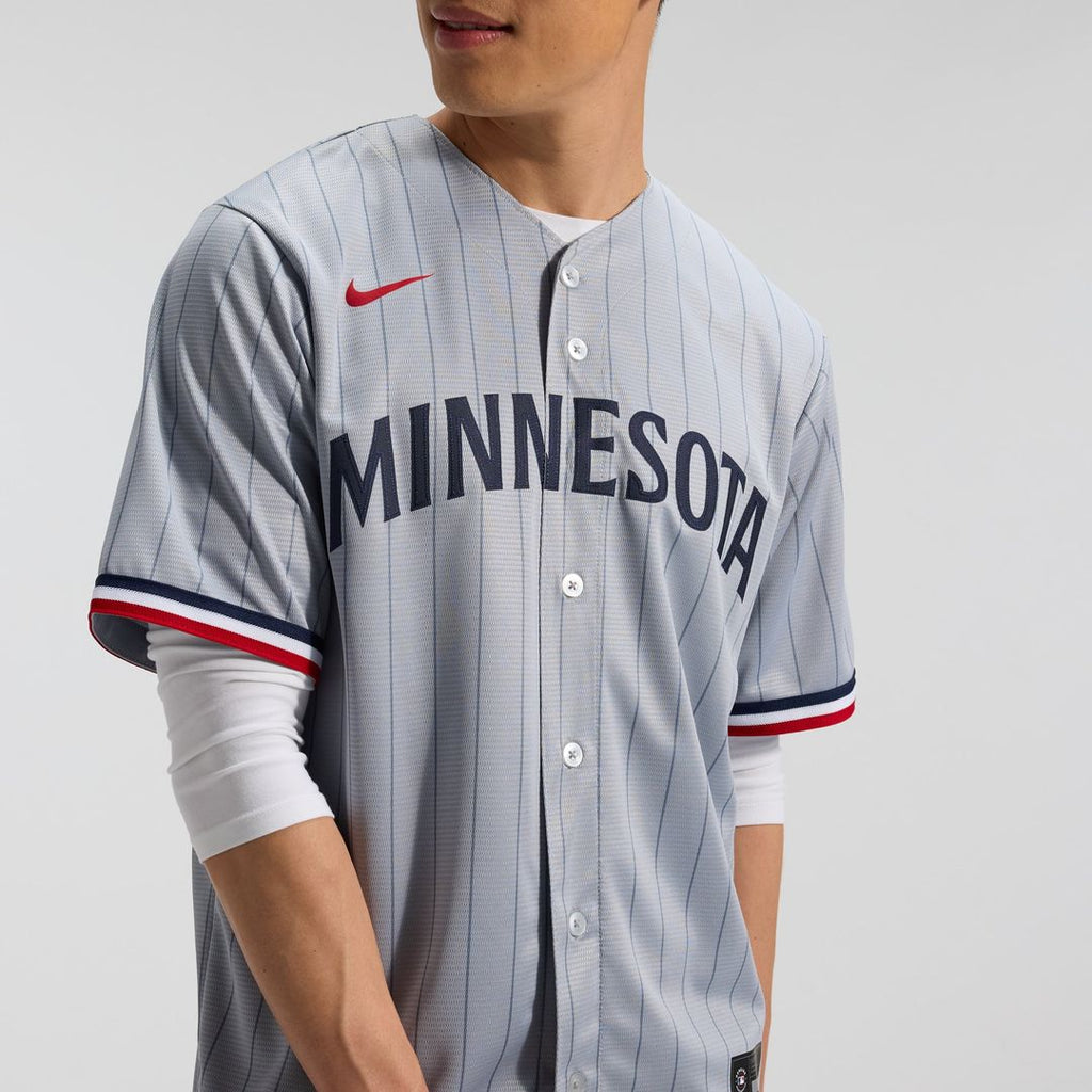 Men's Minnesota Twins White Home Replica MLB Baseball Jersey - view 29