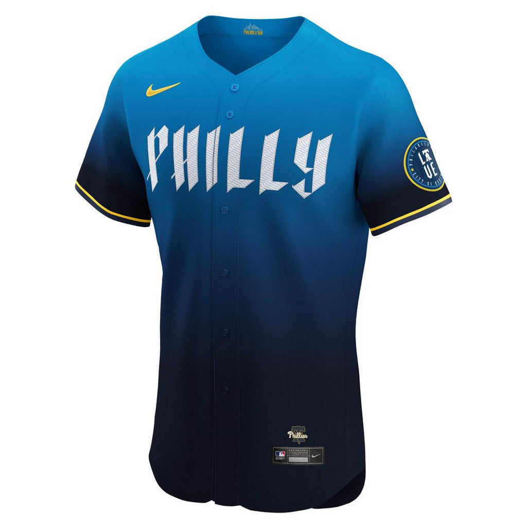 Men's Philadelphia Phillies Bryce Harper Navy City Connect Elite MLB Baseball Jersey - view 2