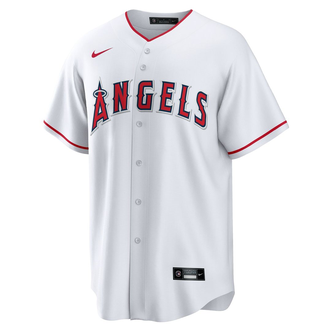 Men's Los Angeles Angels Christian Moore White Home Replica MLB Baseball Jersey - view 2