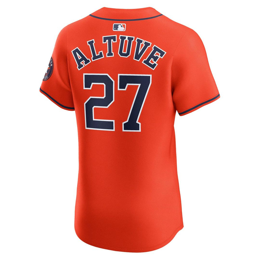 Men's Houston Astros Jose Altuve Orange Alternate Elite MLB Baseball Jersey - view 3