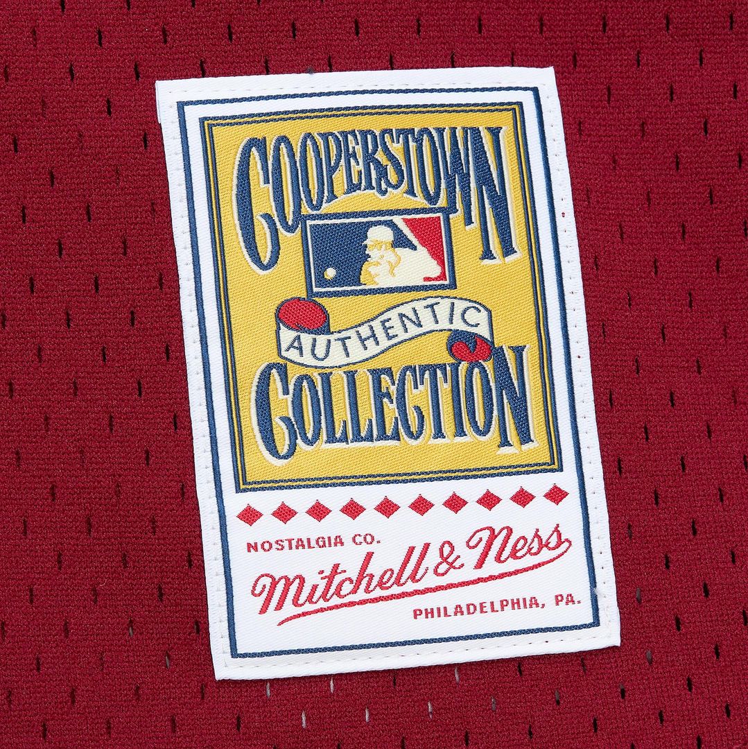 Men's Philadelphia Phillies John Kruk Burgundy Big & Tall Cooperstown Collection Mesh Batting Practice MLB Baseball Jersey - view 9