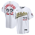 Men's 2026 All-Star Edition Stars & Stripes Men's Athletics Shea Langeliers White Stadium MLB Baseball Jersey - view 1