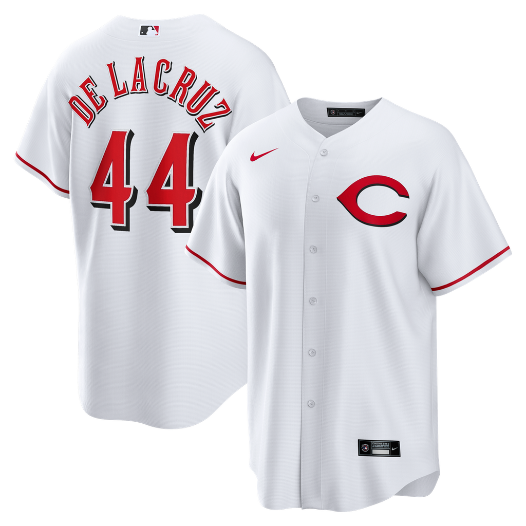 Men's Cincinnati Reds Elly De La Cruz White Alternate 2 Replica MLB Baseball Jersey - view 1