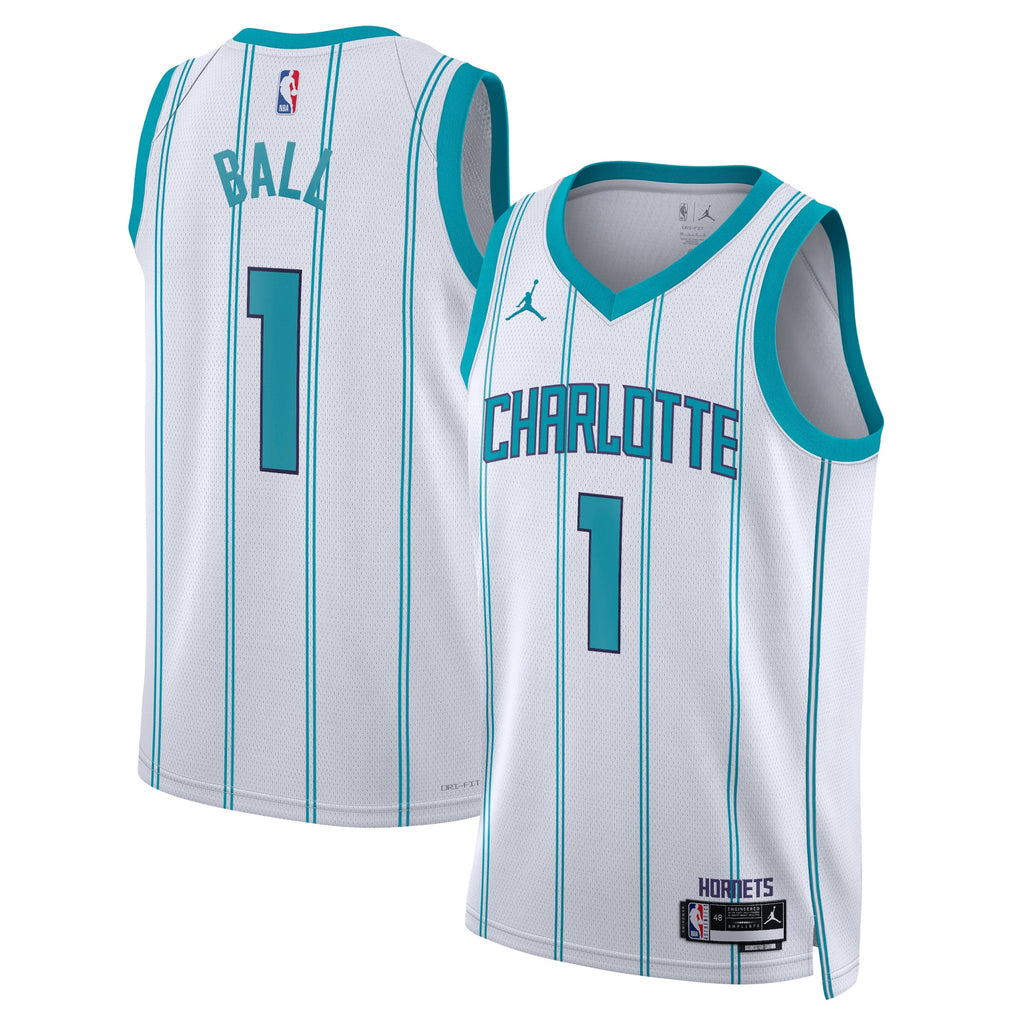 Unisex LaMelo Ball Charlotte Hornets Association Edition Swingman NBA Basketball Jersey - White - view 1