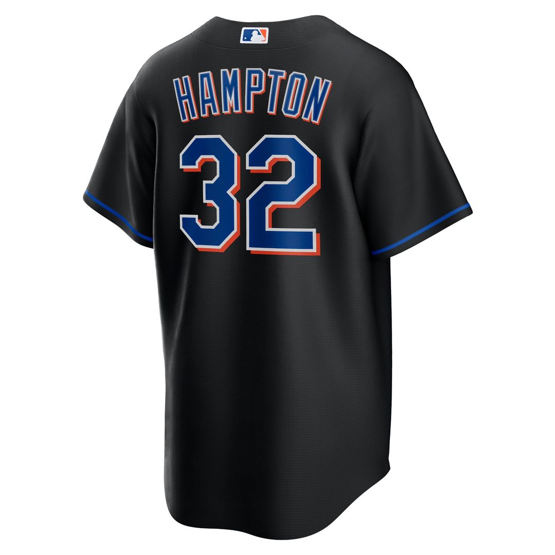 Men's New York Mets Mike Hampton Black 2022 Alternate Replica MLB Baseball Jersey - view 3