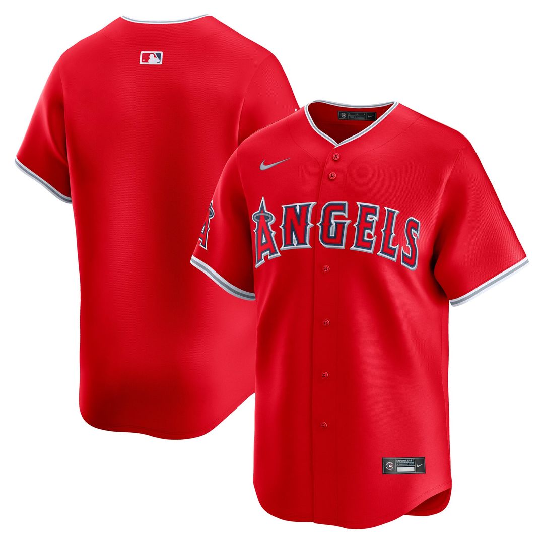 Men's Los Angeles Angels Red Alternate Limited MLB Baseball Jersey - view 4