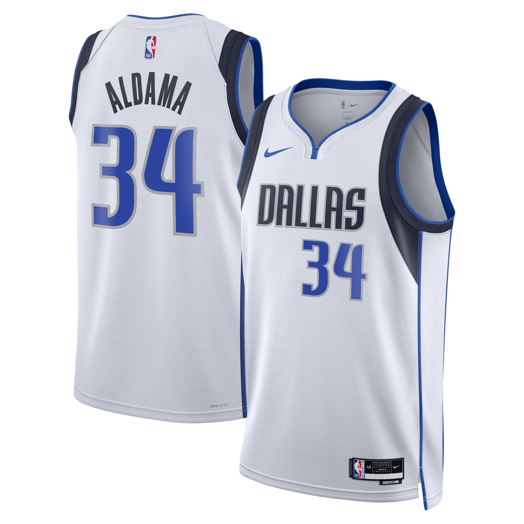 Unisex Santi Aldama Dallas Mavericks Association Edition Swingman NBA Basketball Jersey - White - view 2