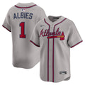 Men's Atlanta Braves Ozzie Albies Gray Road Limited MLB Baseball Jersey - view 1
