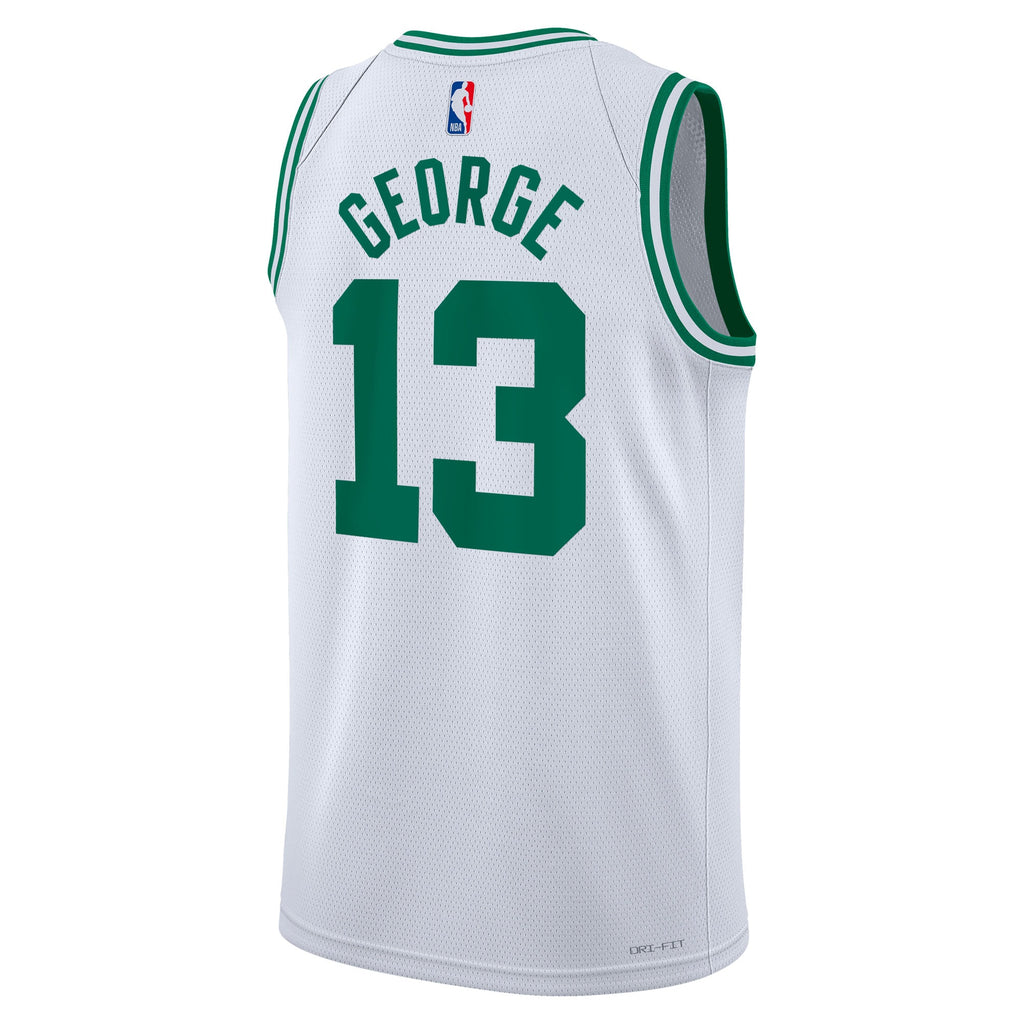 Unisex Paul George Boston Celtics Association Edition Swingman NBA Basketball Jersey - White - view 4