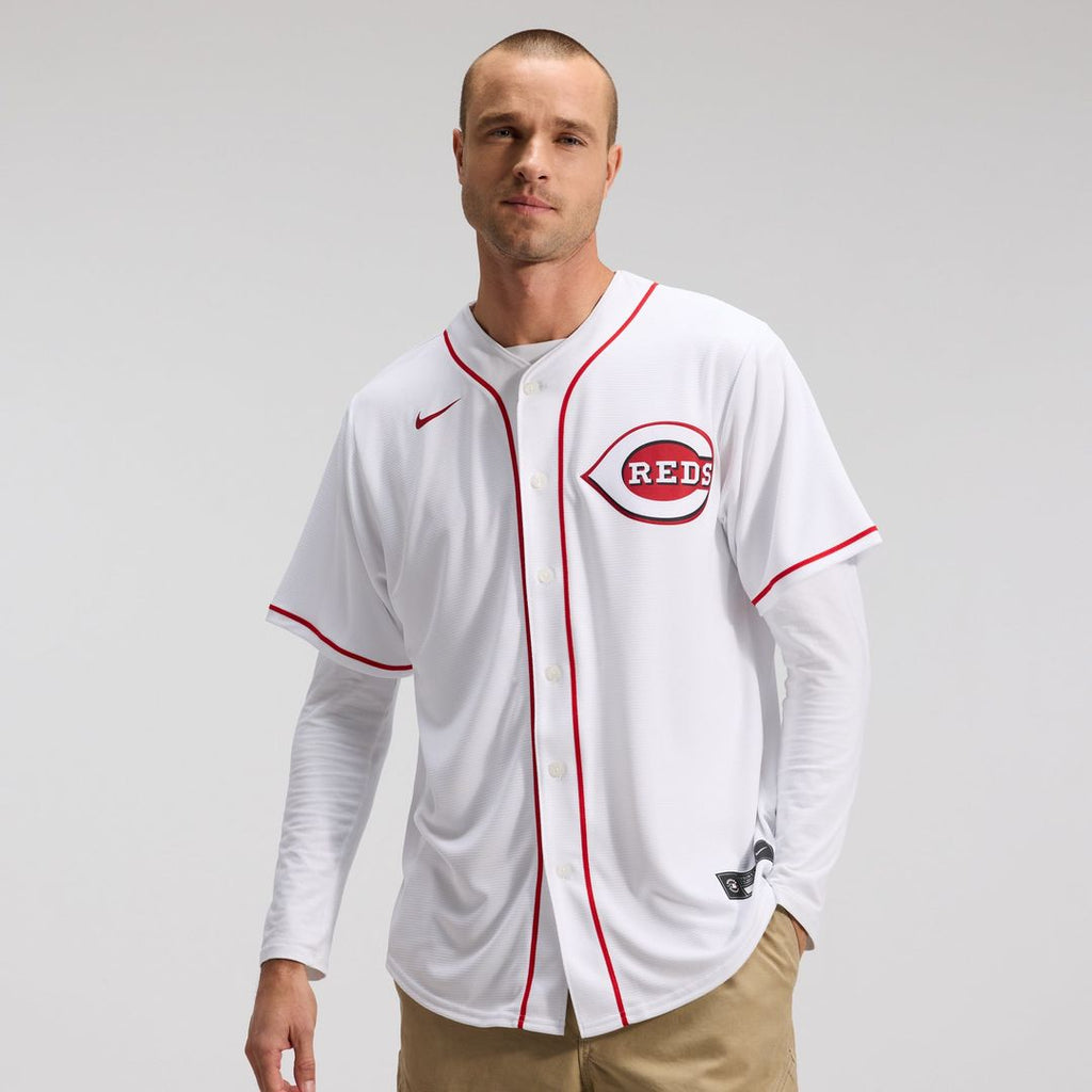 Men's Cincinnati Reds White Home Replica MLB Baseball Jersey - view 1