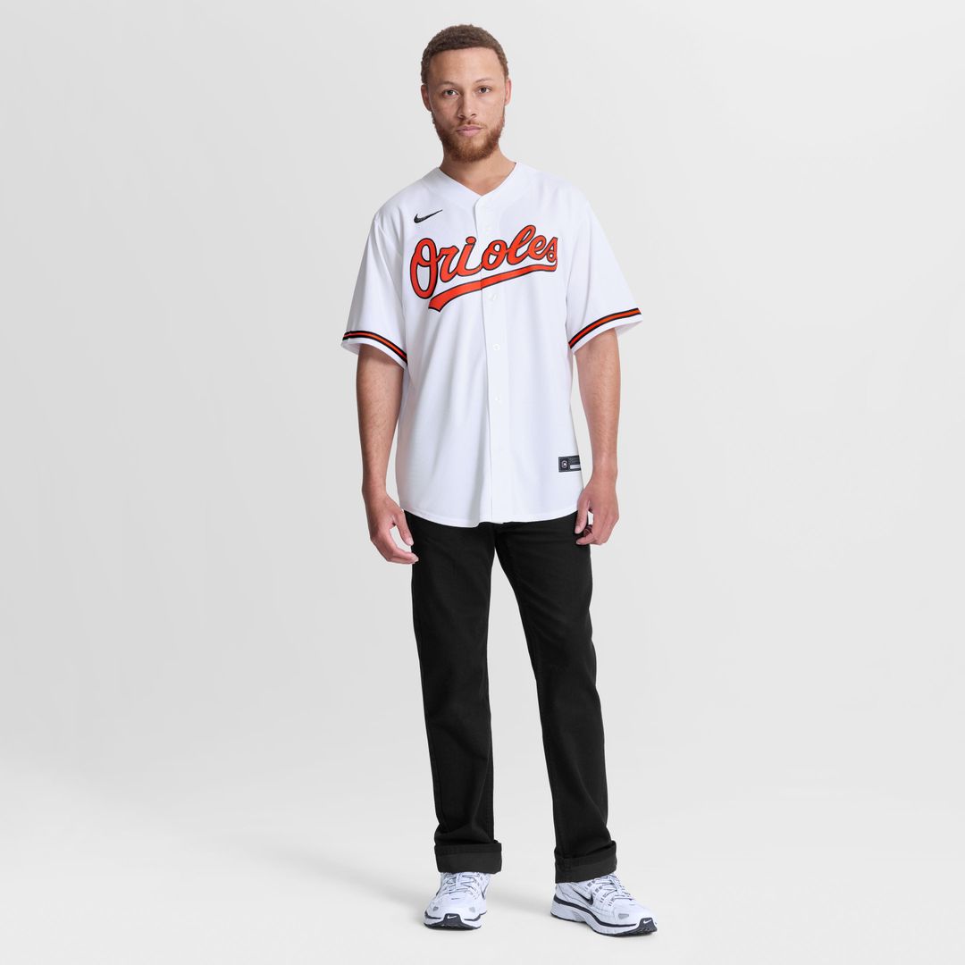 Men's Baltimore Orioles White Home Replica MLB Baseball Jersey - view 2