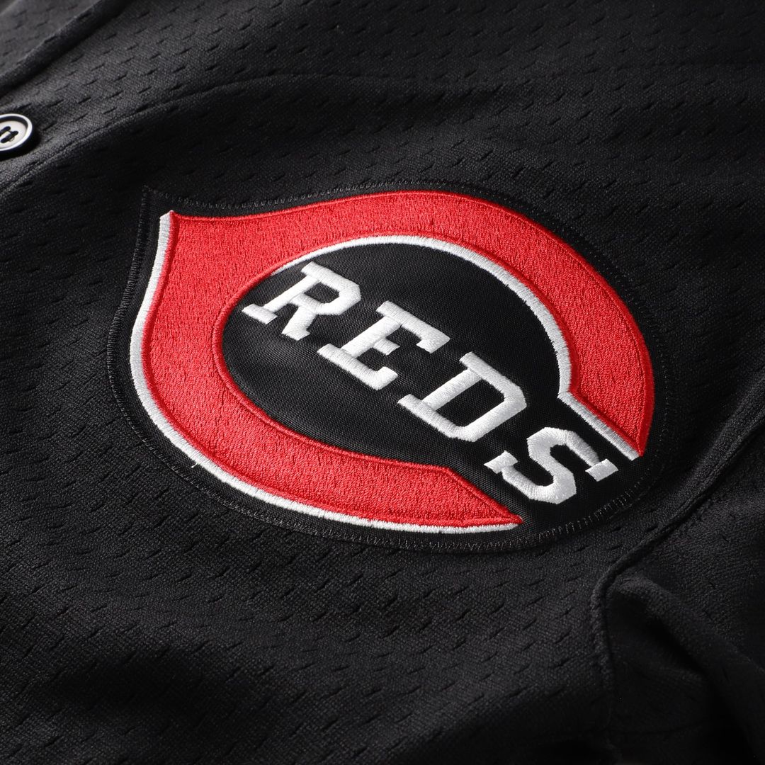 Men's Cincinnati Reds Ken Griffey Jr. Black Big & Tall Cooperstown Mesh Batting Practice MLB Baseball Jersey - view 4