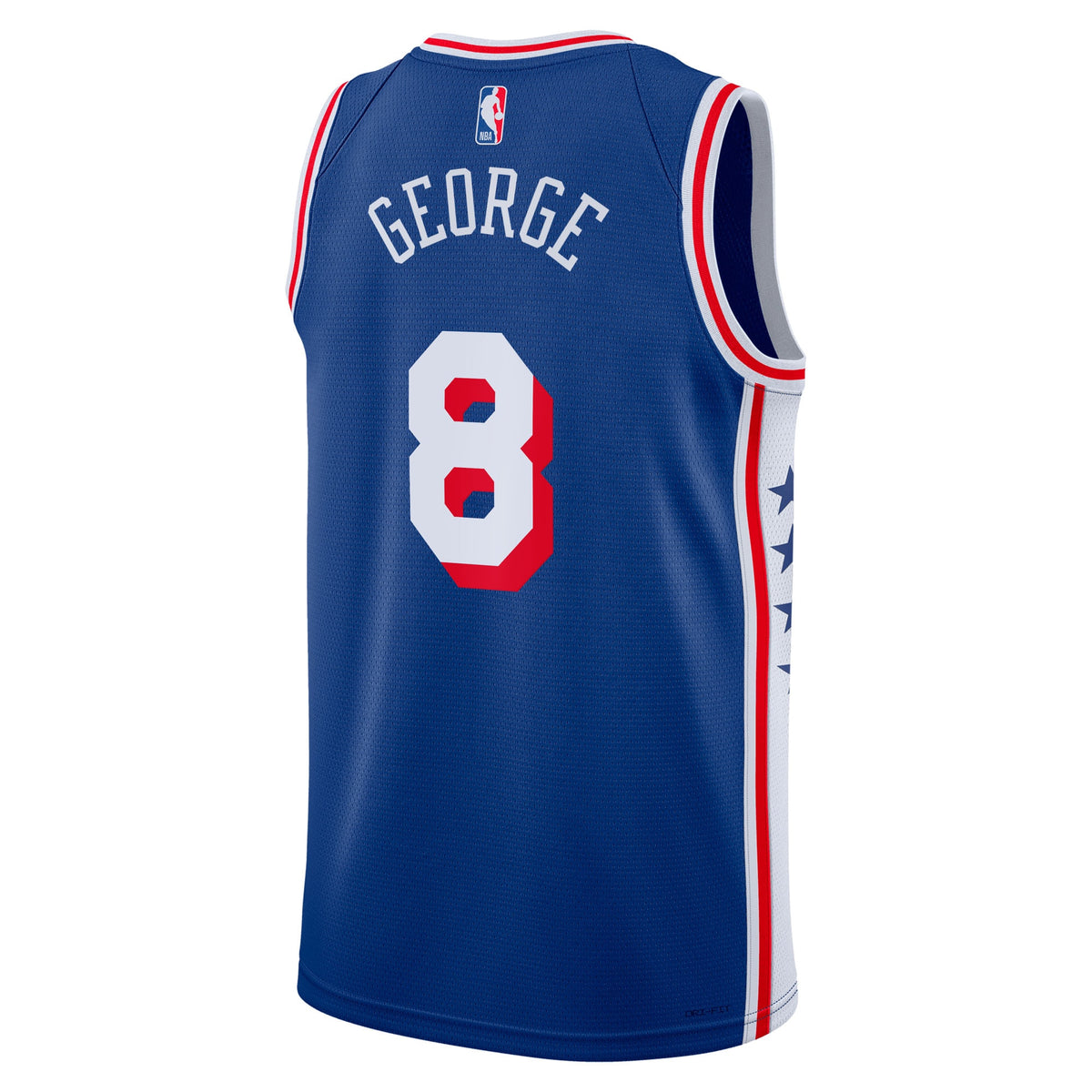 Unisex Paul George Philadelphia 76ers Icon Edition Swingman NBA Basketball Jersey - Royal - view 4