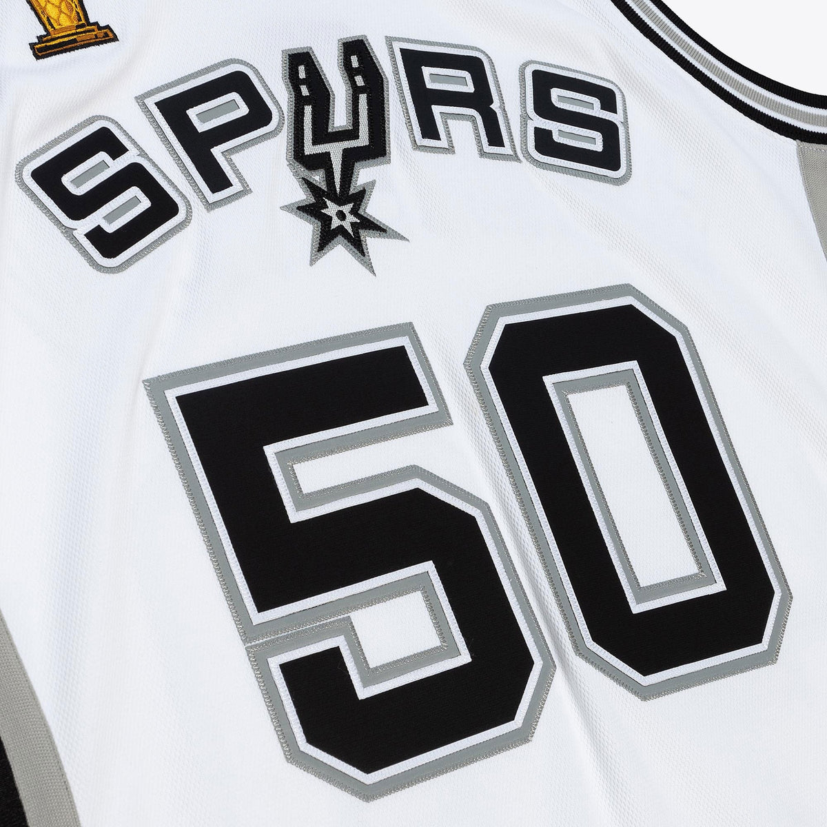 Men's San Antonio Spurs David Robinson 2002 Home Finals NBA Basketball Jersey - White - view 5