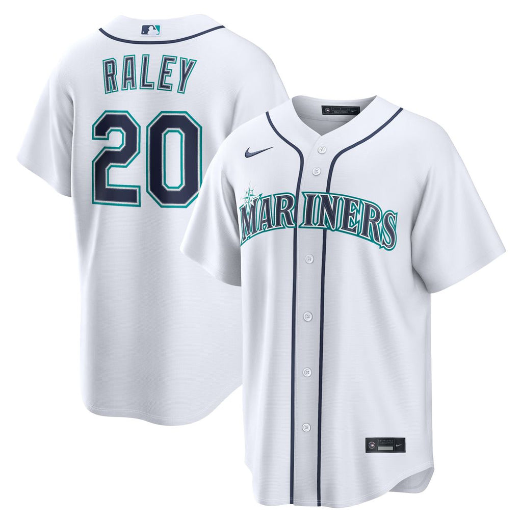 Men's Seattle Mariners Luke Raley White Home Replica MLB Baseball Jersey - view 1