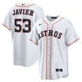 Men's Houston Astros Cristian Javier White Home Replica MLB Baseball Jersey - view 1