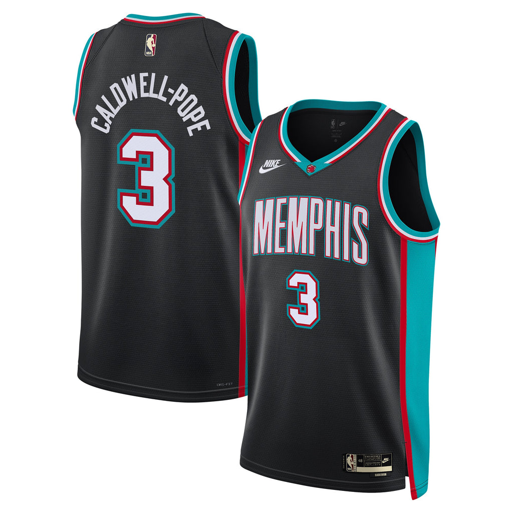 Unisex Kentavious Caldwell-Pope Memphis Grizzlies Classic Edition NBA Basketball Jersey - Black - view 2