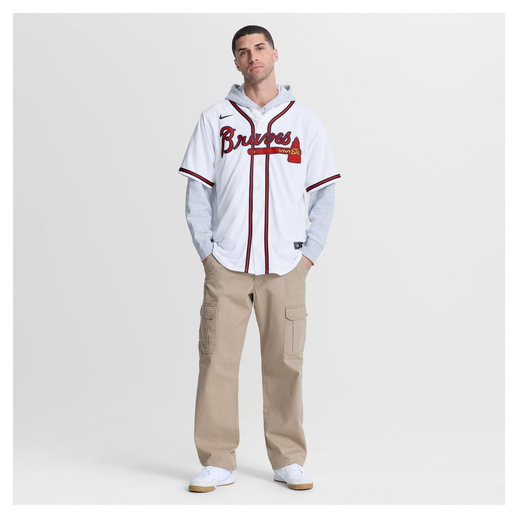 Men's Atlanta Braves Mauricio Dubón White Home Replica MLB Baseball Jersey - view 4