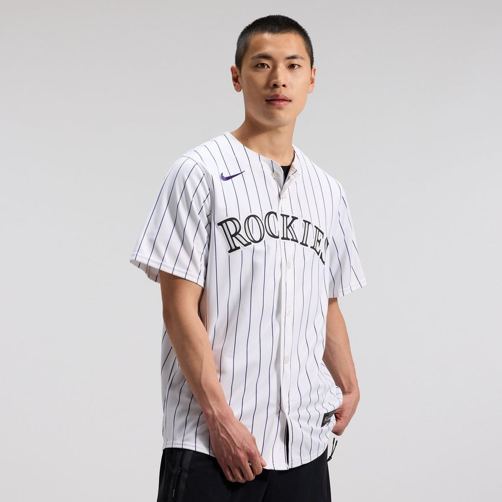 Men's Colorado Rockies White Home Limited MLB Baseball Jersey - view 1