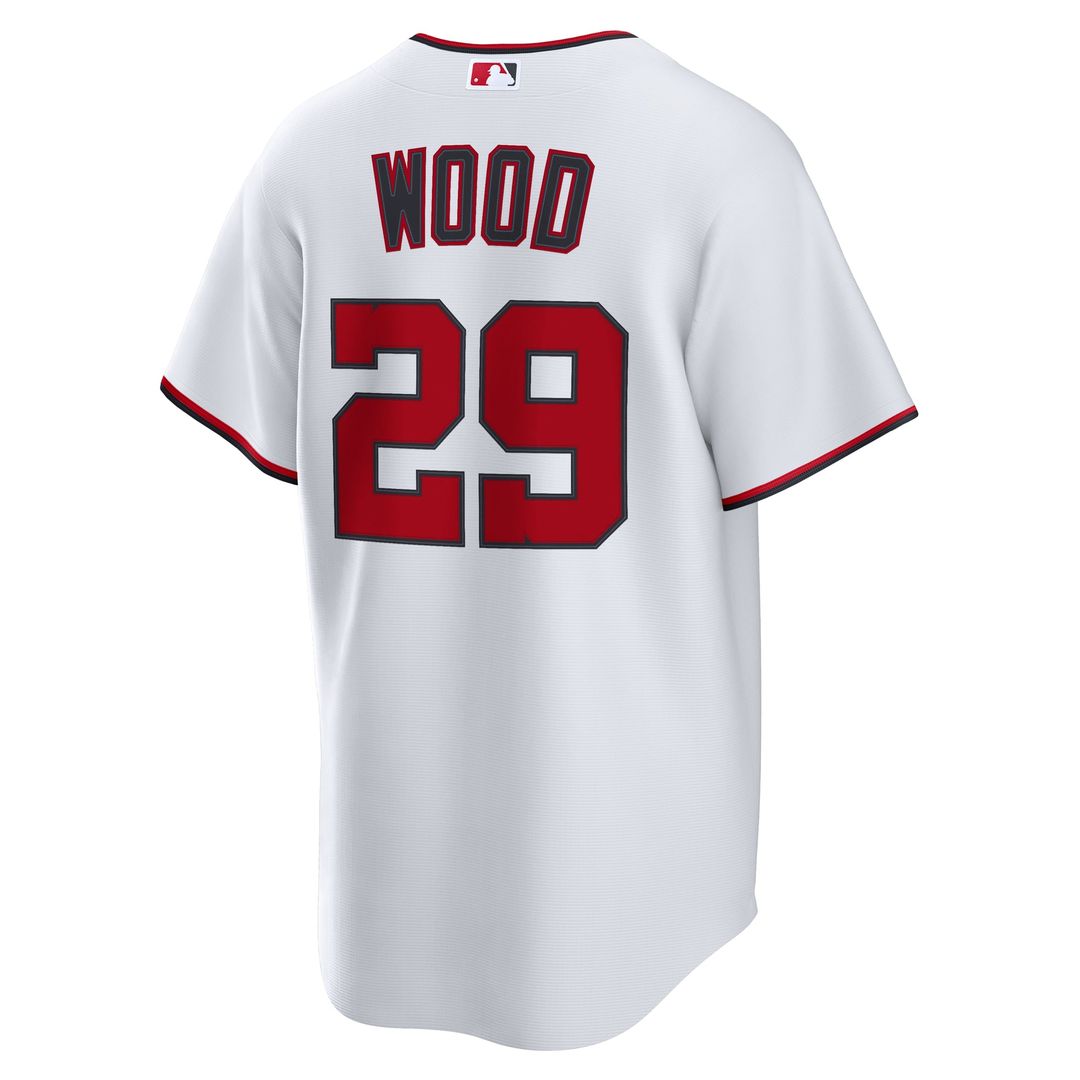 Men's Washington Nationals James Wood White Home Replica MLB Baseball Jersey - view 3