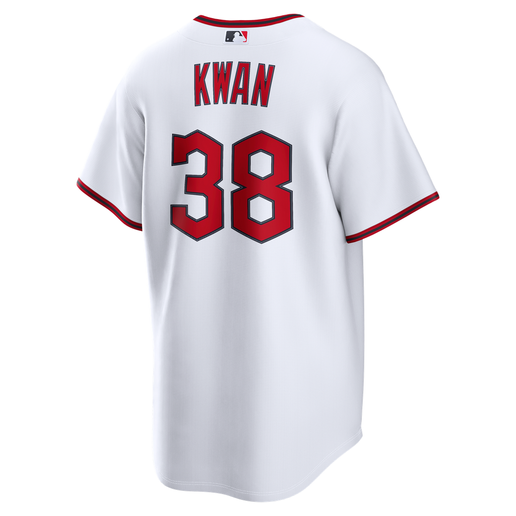 Men's Cleveland Guardians Steven Kwan White Home Replica MLB Baseball Jersey - view 3