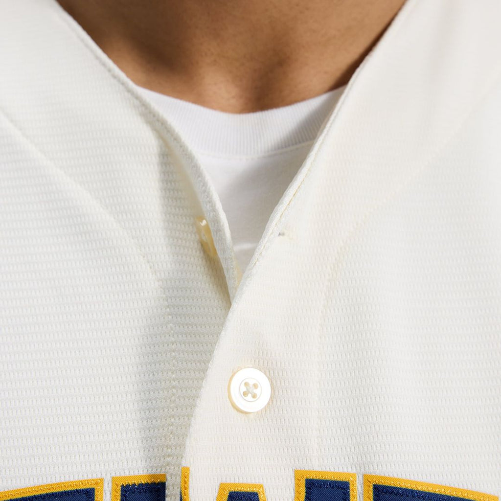 Men's Milwaukee Brewers Cream Home Replica MLB Baseball Jersey - view 10