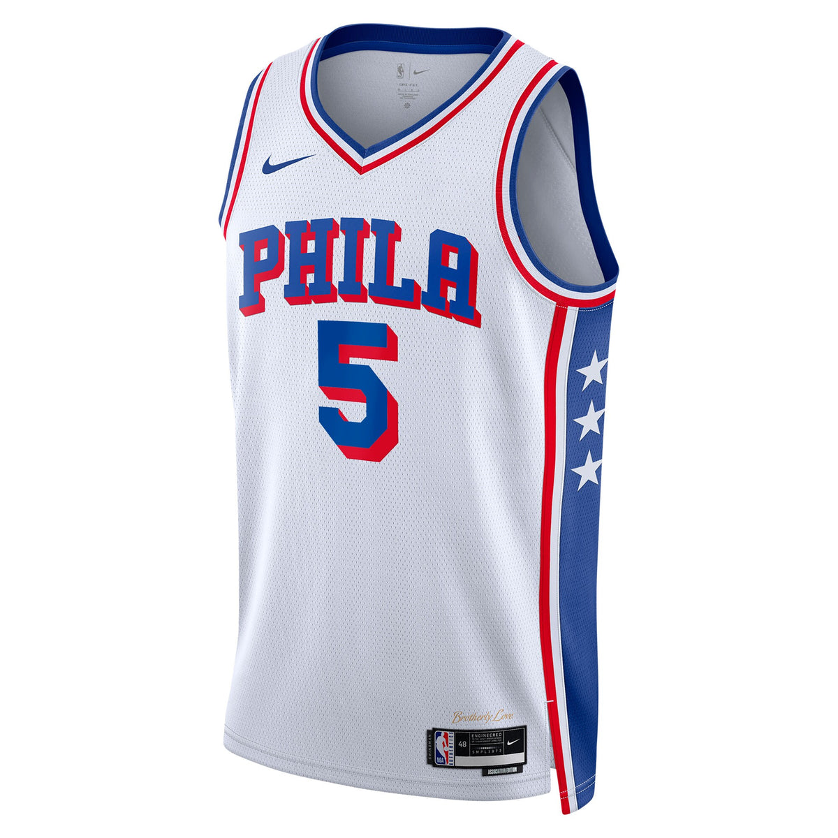 Unisex Quentin Grimes Philadelphia 76ers Association Edition Swingman NBA Basketball Jersey - White - view 3