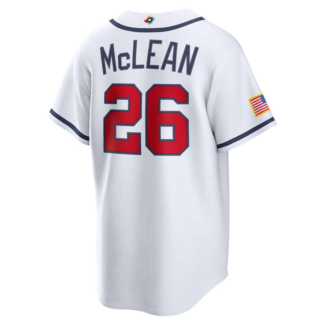 Men's USA Baseball Nolan McLean White 2026 World Baseball Classic Home Stadium MLB Baseball Jersey - view 3