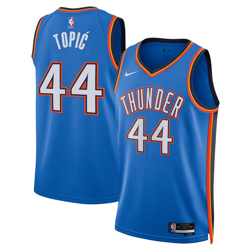 Unisex Nikola Topić Oklahoma City Thunder Icon Swingman NBA Basketball Jersey - Blue - view 2